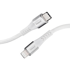 Intenso Câble USB C315L, USB-C vers Lightning, câble de données et de charge, Power Delivery jusqu'à 27 W, nylon, 1,5 m, blanc