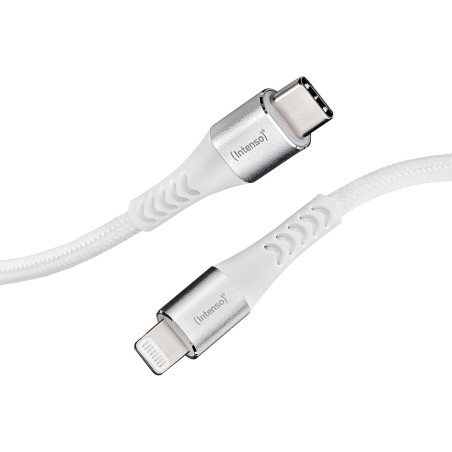 Intenso Câble USB C315L, USB-C vers Lightning, câble de données et de charge, Power Delivery jusqu'à 27 W, nylon, 1,5 m, blanc