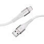 Intenso USB-Cable A315L, Câble de données et de charge USB-A vers Lightning, 12 watts, nylon, 1,5 mètre, blanc Intenso USB-Cable A315L, Câble de données et de charge USB-A vers Lightning, 12 watts, nylon, 1,5 mètre, blanc