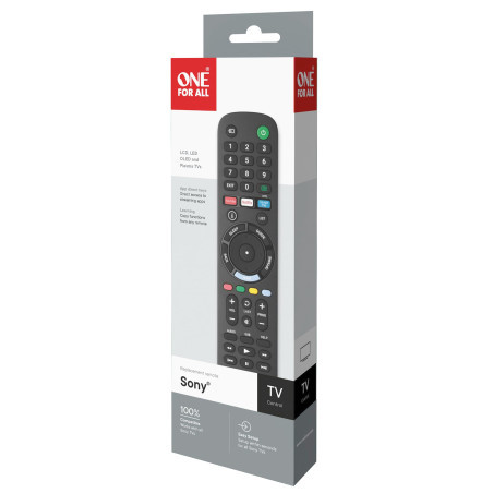 One For All Télécommande de Remplacement Sony - Fonctionne avec Toutes Les télévisions Sony - Télécommande de Remplacement idéal