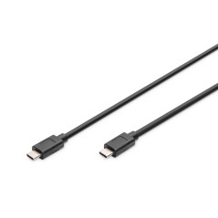 DIGITUS Câble USB-C – 1 m – USB 3.2 Gen2 – 10 Gbps – Type C vers Type C – Alimentation 100 W – pour Smartphone, Ordinateur Porta