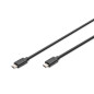 DIGITUS Câble USB-C – 1 m – USB 3.2 Gen2 – 10 Gbps – Type C vers Type C – Alimentation 100 W – pour Smartphone, Ordinateur Porta