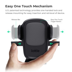 iOttie Easy One Touch 5 Support pour Tableau de Bord et Pare-Brise de Voiture pour iPhone, Samsung, Moto, Huawei, Nokia, LG, Sma
