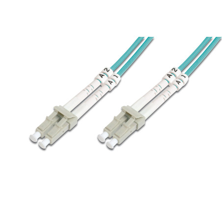 DIGITUS DK-2533-15/3 – Câble À Fibre Optique OM3 – 15 m – LC à LC – Câble Fibre Optique Duplex – 1/10/40/100 Gbit/s – MM Multimo