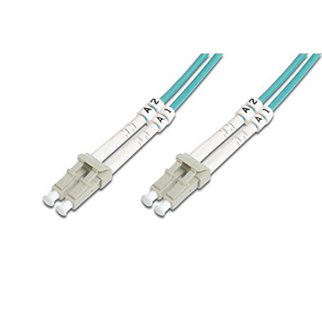 DIGITUS DK-2533-15/3 – Câble À Fibre Optique OM3 – 15 m – LC à LC – Câble Fibre Optique Duplex – 1/10/40/100 Gbit/s – MM Multimo