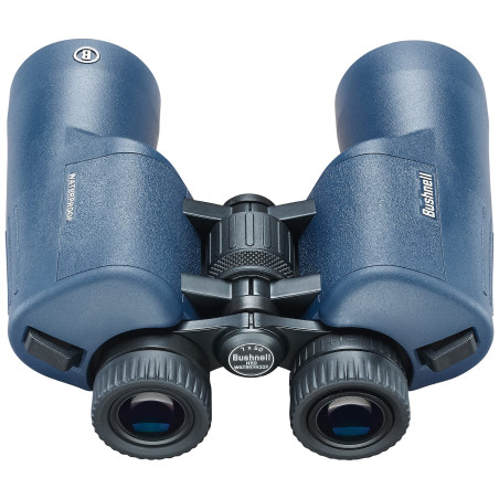 Bushnell - H2O 2-7x50 Bleu Foncé Porro - Entièrement Multicouches - Étanche/Antibuée - Oeilletons Rétractables - Sports Nautique