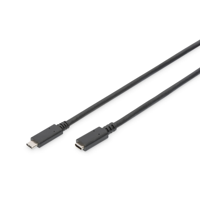 DIGITUS Câble d'extension USB 2.0 - 1.5 m - USB C (mâle) à USB C (femelle) - 480 Mbit/s - câble de type C - noir DIGITUS Câble d'extension USB 2.0 - 1.5 m - USB C (mâle) à USB C (femelle) - 480 Mbit/s - câble de type C - noir