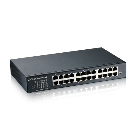 Zyxel Switch Gigabit à 24 Ports | Gestion Intelligente | Montage sur Bureau/Rack et sans Ventilateur | VLAN, IGMP, QoS | Garanti