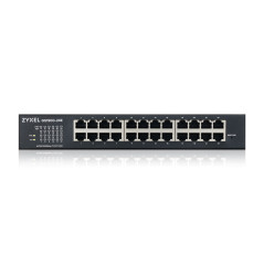 Zyxel Switch Gigabit à 24 Ports | Gestion Intelligente | Montage sur Bureau/Rack et sans Ventilateur | VLAN, IGMP, QoS | Garanti