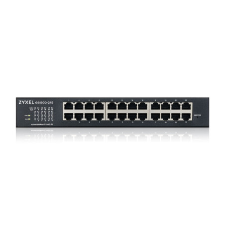 Zyxel Switch Gigabit à 24 Ports | Gestion Intelligente | Montage sur Bureau/Rack et sans Ventilateur | VLAN, IGMP, QoS | Garanti