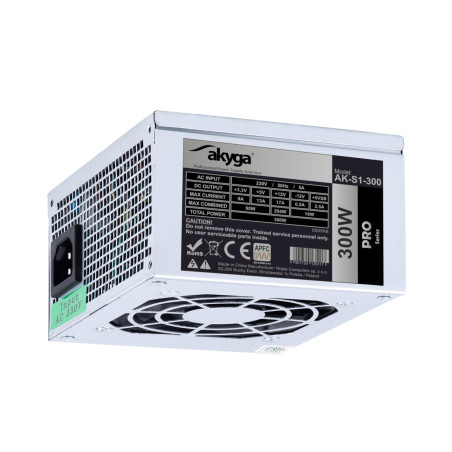 Akyga AK-S1-300 SFX Bloc d'alimentation pour PC 300 W PPFC P4 2 x SATA 2 x Molex 12 cm