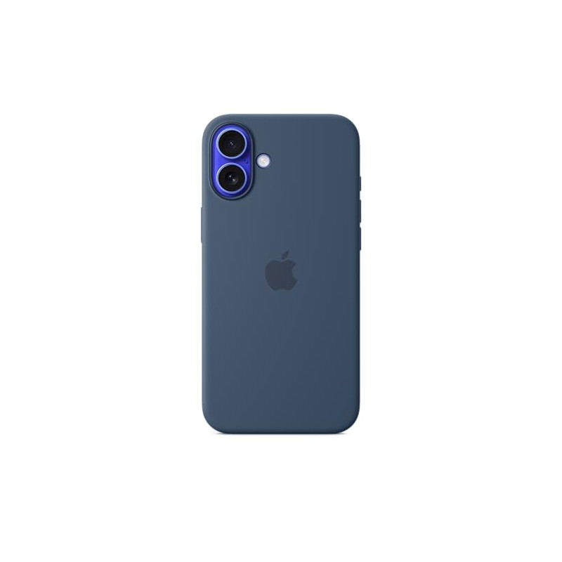 Apple Coque en Silicone avec MagSafe pour iPhone 16 Plus - Denim ​​​​​​​