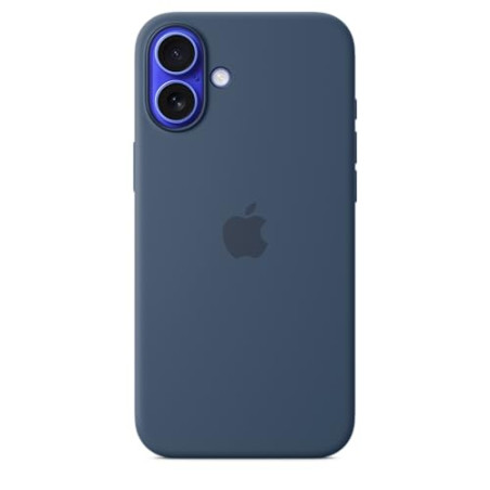 Apple Coque en Silicone avec MagSafe pour iPhone 16 Plus - Denim ​​​​​​​