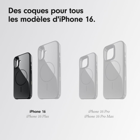 Beats Coque pour iPhone 16 – Compatible MagSafe, Revêtement Protecteur Anti-Rayures, Design Fin, revêtement intérieur en Microfi