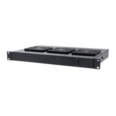 Intellinet 712668 Unité de refroidissement avec 2 ventilateurs pour armoires 19" à monter sur les rails profilés 1 HE Noir