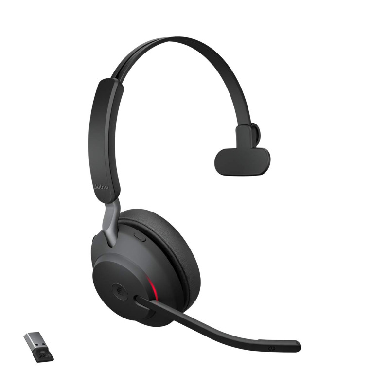 Jabra Evolve2 65 Casque PC Sans Fil - Casque Certifié Microsoft Teams Mono Écouteur avec Batterie Longue Durée - Adaptateur Blue Jabra Evolve2 65 Casque PC Sans Fil - Casque Certifié Microsoft Teams Mono Écouteur avec Batterie Longue Durée - Adaptateur Blue