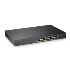 Zyxel Switch 24 ports Gigabit PoE | Gestion intelligente | Montage en rack | 24 ports PoE+ avec une puissance de 170 Watts et 2 