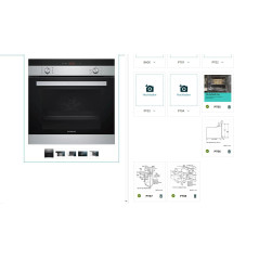 Siemens iQ100 HB113FBS1 four 66 L A Noir, Acier inoxydable