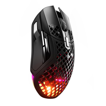SteelSeries Aerox 5 Wireless - Souris gaming perforée RGB - Design ultra-léger et étanche - 9 boutons - Bluetooth/2.4 GHz - Capt