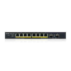 Zyxel Commutateur PoE Gigabit 8 Ports | Smart Managed | Bureau / Montage Mural et Design sans Ventilateur | 8 Ports PoE+ avec Un