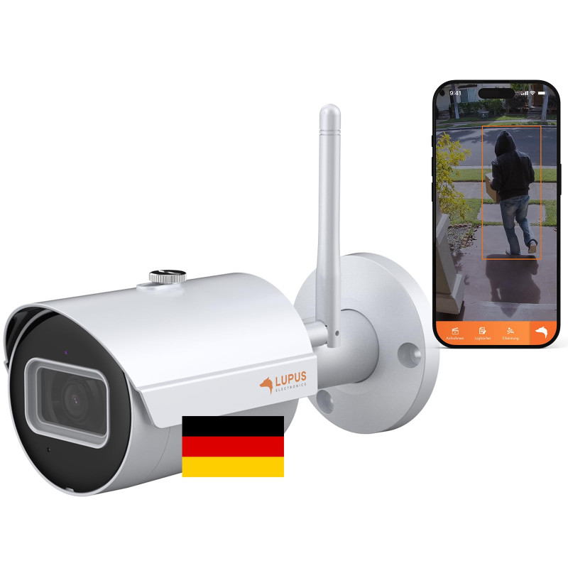 4MP outdoor Caméra IP WLAN Lupus LE202, caméra de Surveillance pour l'extérieur,Enregistrement SD, Fabricant Allemand, sans Batt 4MP outdoor Caméra IP WLAN Lupus LE202, caméra de Surveillance pour l'extérieur,Enregistrement SD, Fabricant Allemand, sans Batt
