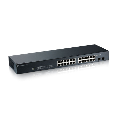 Zyxel Switch Gigabit à 24 Ports | Gestion Intelligente | Montage sur Rack et sans Ventilateur | VLAN, IGMP, QoS | Garantie à Vie