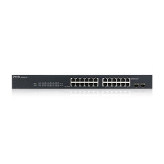 Zyxel Switch Gigabit à 24 Ports | Gestion Intelligente | Montage sur Rack et sans Ventilateur | VLAN, IGMP, QoS | Garantie à Vie