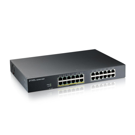 Zyxel Commutateur 24-Port GbE | PoE Switch 130 Watt 802.3at | Montage en Rack | Smart Hybrid Mode Standalone ou Nebula Cloud [GS