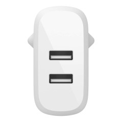Belkin Chargeur secteur 2 ports USB-A Boost Charge 24 W + Câble USB-A vers USB-C (pour Samsung, Pixel, iPad Pro, etc.)