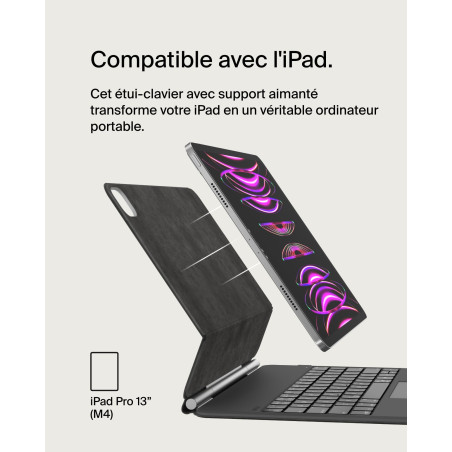 Belkin Pro Étui Clavier pour iPad avec Support magnétique, rétroéclairé, Touches tactiles multipoints, Compartiment pour Apple P