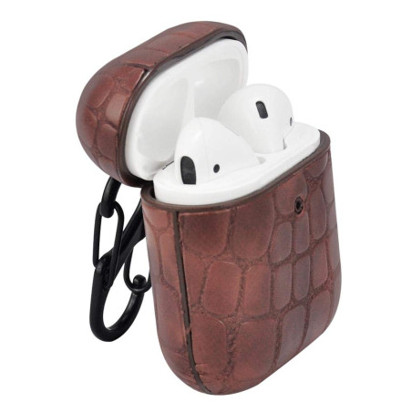 Terratec AirBox Stone Étui Rigide Boite Ecouteur pour Apple AirPods Marron