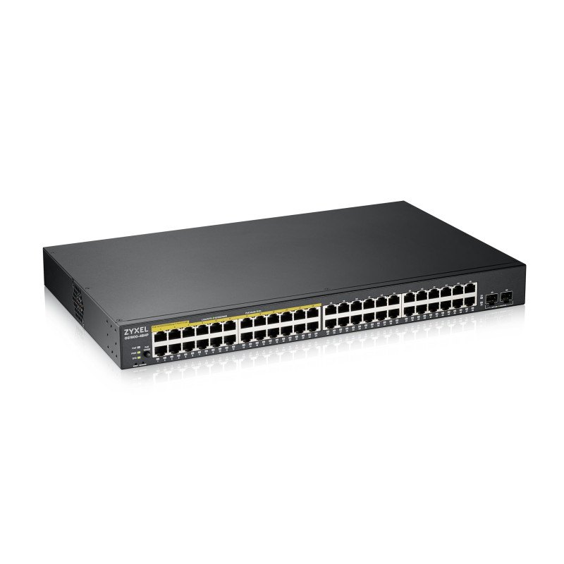 Zyxel Commutateur Switch 48 Ports Gigabit PoE | Gestion Intelligente | Montage en Rack | 48 ports PoE+ avec une Puissance de 170