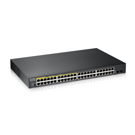 Zyxel Commutateur Switch 48 Ports Gigabit PoE | Gestion Intelligente | Montage en Rack | 48 ports PoE+ avec une Puissance de 170