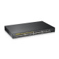 Zyxel Commutateur Switch 48 Ports Gigabit PoE | Gestion Intelligente | Montage en Rack | 48 ports PoE+ avec une Puissance de 170