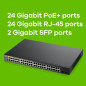 Zyxel Commutateur Switch 48 Ports Gigabit PoE | Gestion Intelligente | Montage en Rack | 48 ports PoE+ avec une Puissance de 170