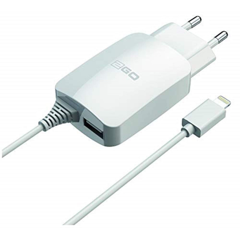 2GO Chargeur 110 V-240 V 2100 mA pour câble 2GO Apple Lightning Blanc pour iPhone 797166 2GO Chargeur 110 V-240 V 2100 mA pour câble 2GO Apple Lightning Blanc pour iPhone 797166