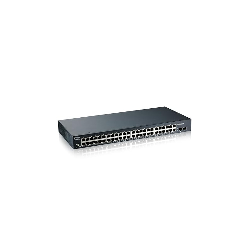 Zyxel Commutateur Switch Gigabit 48 Ports | Gestion Intelligente | Montage en Rack avec 2 Ports SFP | VLAN, IGMP, QoS [GS1900-48 Zyxel Commutateur Switch Gigabit 48 Ports | Gestion Intelligente | Montage en Rack avec 2 Ports SFP | VLAN, IGMP, QoS [GS1900-48