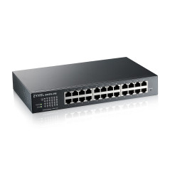Zyxel 24-Port GbE Smart Hybrid Mode Switch | Mode Standalone ou Nebula Cloud | Montage en Rack | Sans Ventilateur [GS1915-24E]