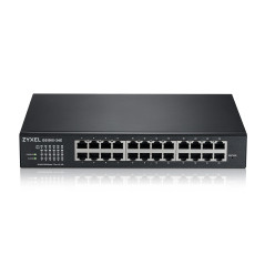 Zyxel 24-Port GbE Smart Hybrid Mode Switch | Mode Standalone ou Nebula Cloud | Montage en Rack | Sans Ventilateur [GS1915-24E]