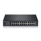 Zyxel 24-Port GbE Smart Hybrid Mode Switch | Mode Standalone ou Nebula Cloud | Montage en Rack | Sans Ventilateur [GS1915-24E]