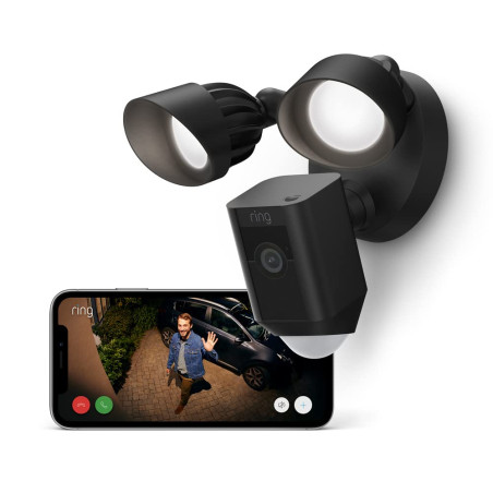 Ring Caméra Floodlight Plus filaire (Floodlight Cam Wired Plus)| Caméra de surveillance extérieure wifi, vidéo HD, projecteurs L