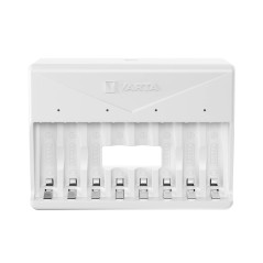 VARTA Chargeur de Piles, charge jusqu'à 8 AA/AAA Piles rechargeables, incl. câble USB C, Multi Charger, non équipé