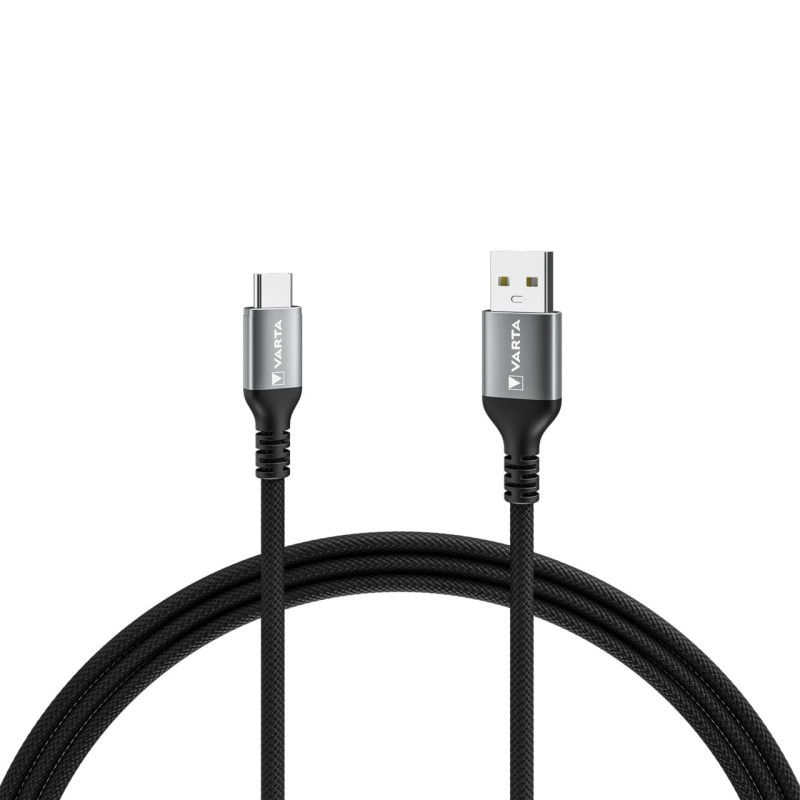 VARTA Speed Charge & Sync Câble USB C vers USB C, 2m 60W, câble charge rapide, durable en nylon tressé et aluminium, adaptées po VARTA Speed Charge & Sync Câble USB C vers USB C, 2m 60W, câble charge rapide, durable en nylon tressé et aluminium, adaptées po