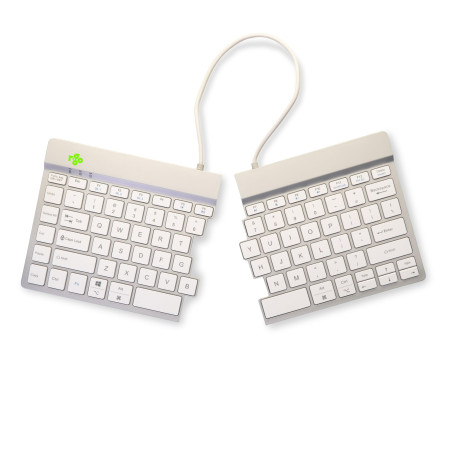 R-Go Split Clavier Bluetooth 5.0, avec Logiciel Anti-Rayures, Design Ergonomique avec Clavier divisé, Disposition QWERTY US, Bla