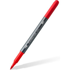 STAEDTLER 3001-6 feutres double pointe de coloriage aquarellables assortis - Pointe pinceau 1-6 mm - Pointe fine 0,5-0,8 mm - Ed