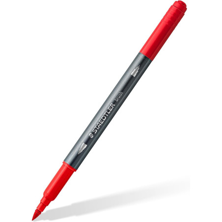 STAEDTLER 3001-6 feutres double pointe de coloriage aquarellables assortis - Pointe pinceau 1-6 mm - Pointe fine 0,5-0,8 mm - Ed
