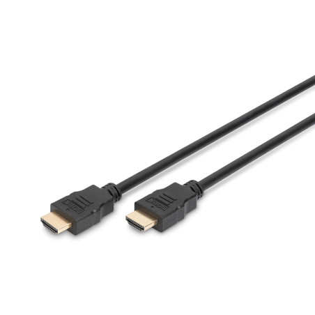 DIGITUS Câble HDMI - 10m - Full HD 1080p 60 Hz - contacts plaqués or - compatible avec TV, projecteur, moniteur - noir