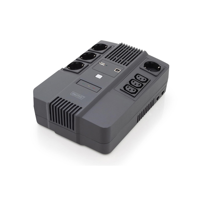 DIGITUS All-in-One Line-Interactive VI onduleur - 800VA / 480W - AVR - 4 prises de courant de sécurité - 3x C13 - logiciel d'arr DIGITUS All-in-One Line-Interactive VI onduleur - 800VA / 480W - AVR - 4 prises de courant de sécurité - 3x C13 - logiciel d'arr