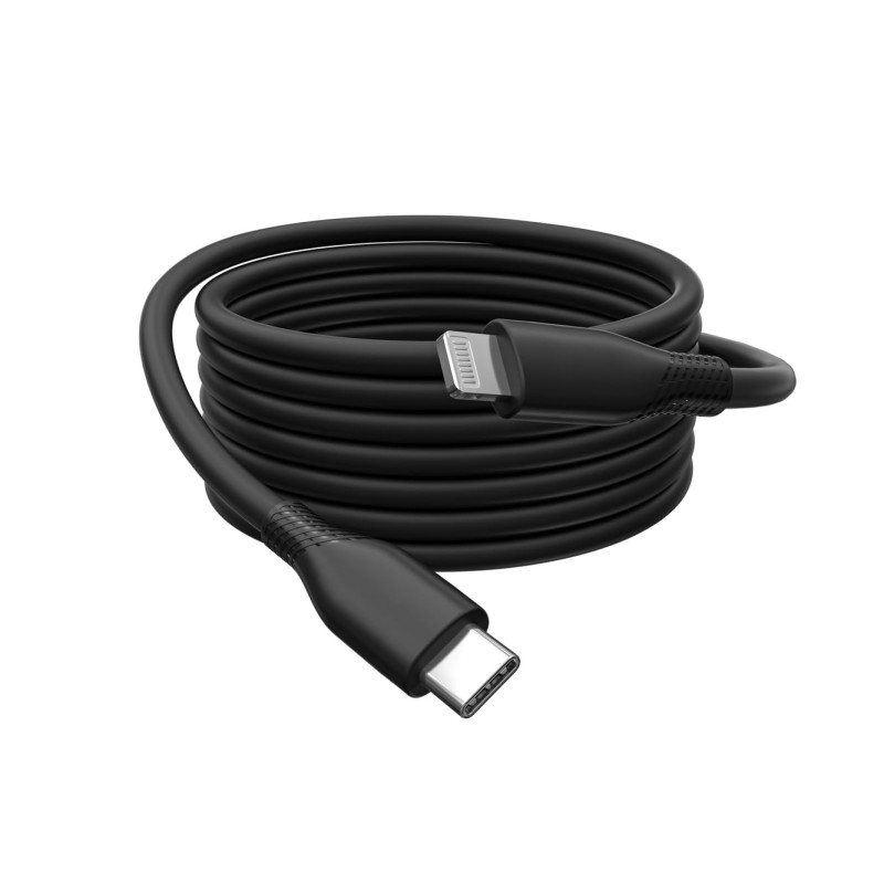 DIGITUS Câble de charge - USB C vers Lightning - 2 m - 480 Mbit/s câble USB 60 W 3 A - gaine flexible en silicone avec protectio