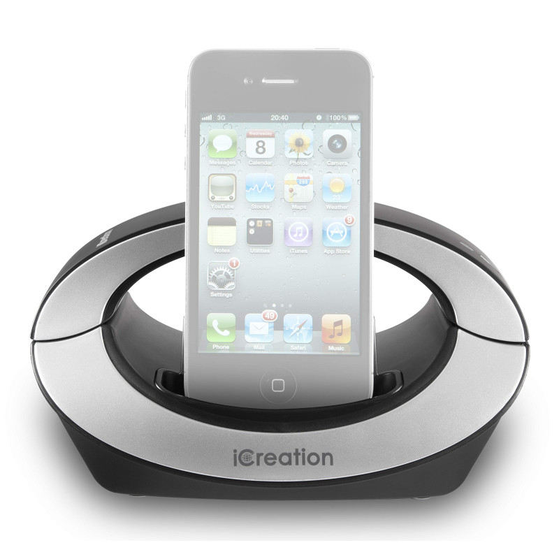 iCreation i350 Station d'accueil pour iPhone avec combiné Bluetooth Noir iCreation i350 Station d'accueil pour iPhone avec combiné Bluetooth Noir